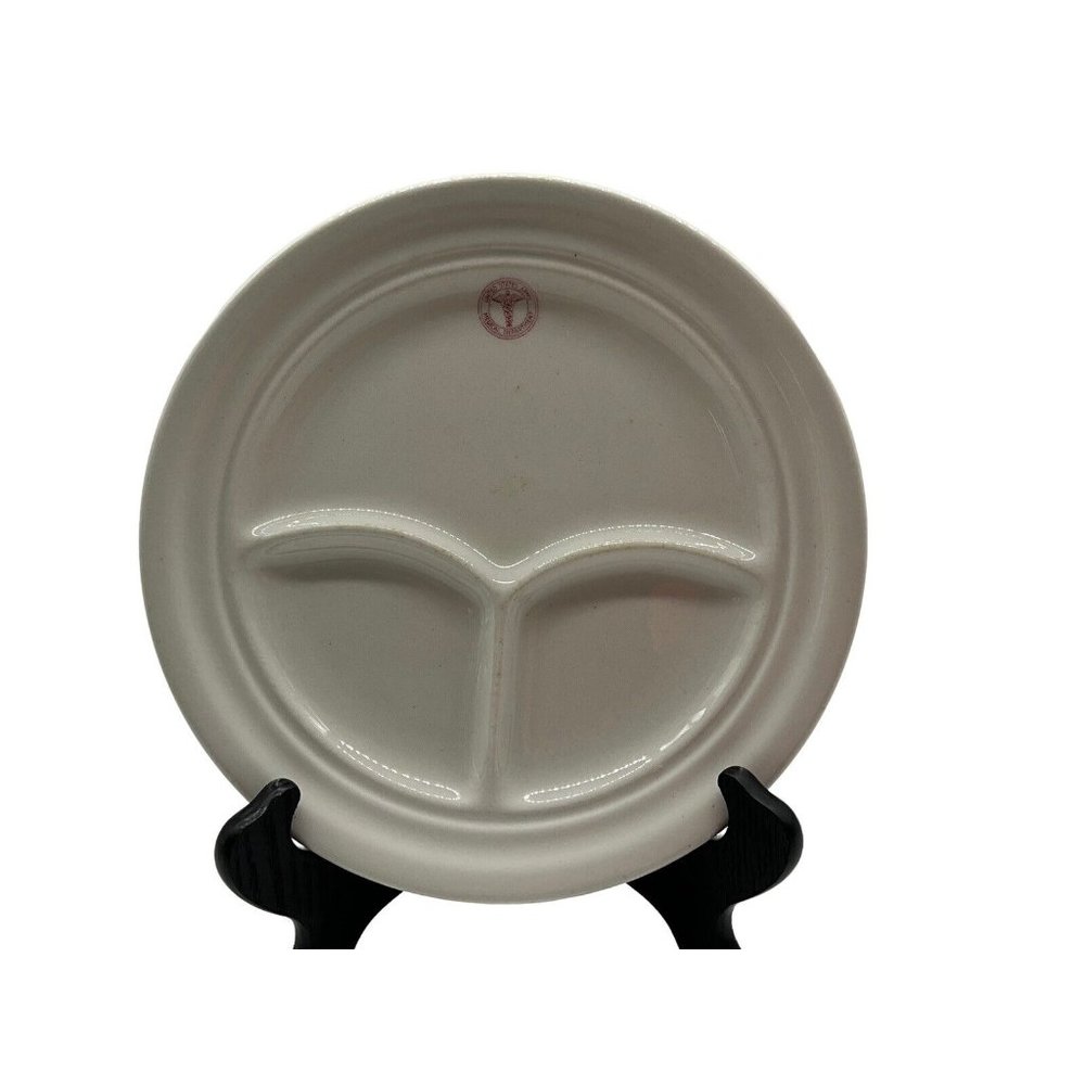 TEPCO China Restaurant Ware Divided Dinner Plate US Army Medical Dept 1940's
